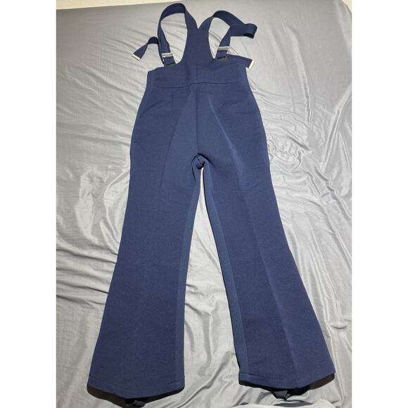 Vintage USA Mr D Women’s Snow Bibs Navy Blue Ski Wool - Picture 8 of 13